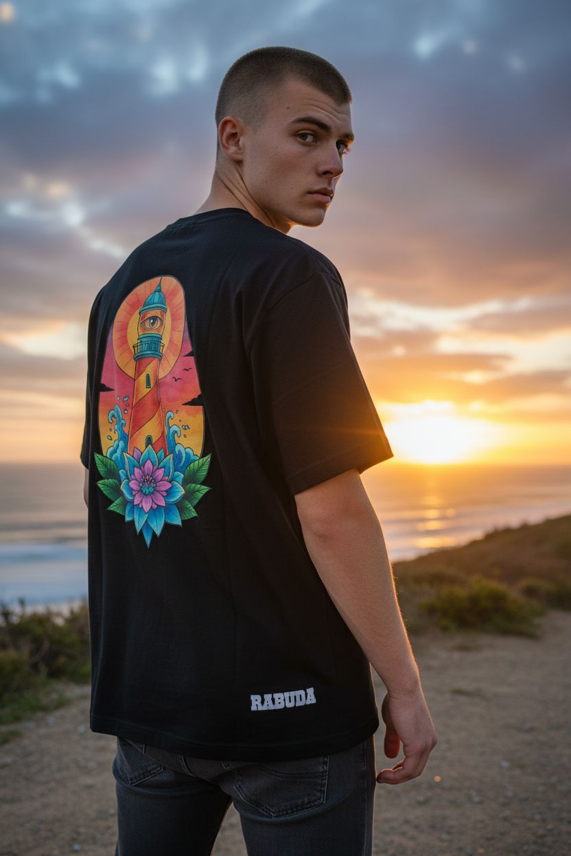 Camiseta Oversize Faro — Ondiña Rabuda