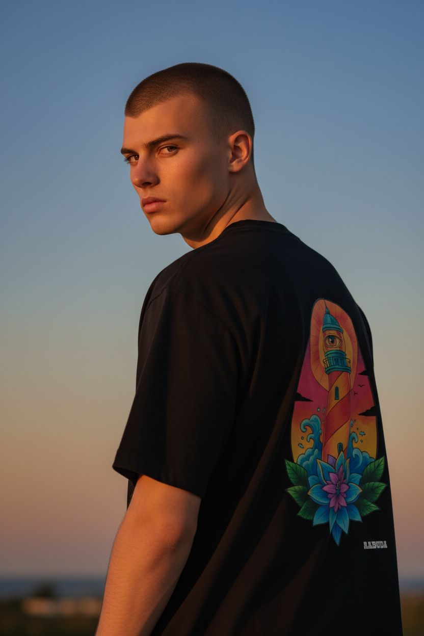 Camiseta Oversize Faro — Ondiña Rabuda