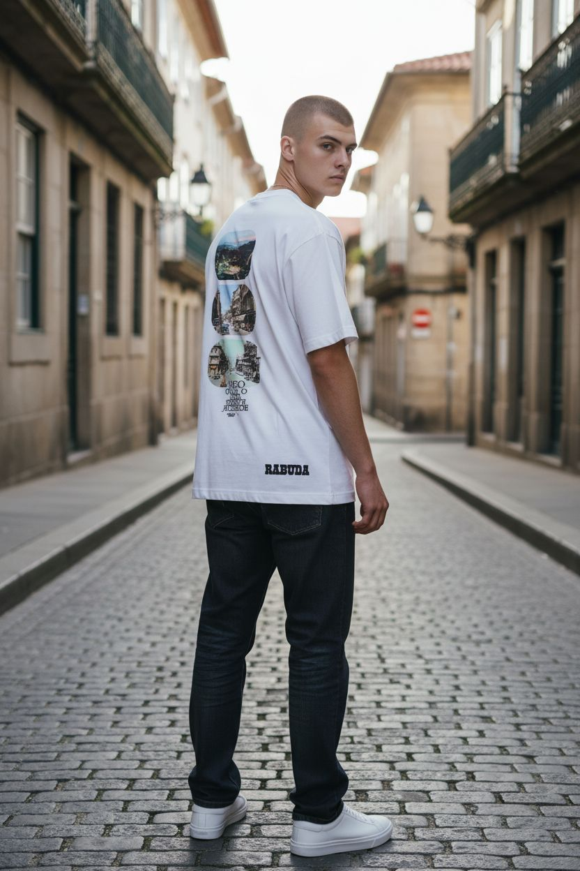 Camiseta Oversize Vigo Antiguo — Ondiña Rabuda