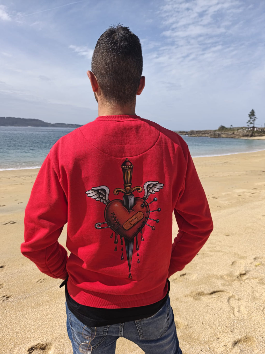 SUDADERA SIN CAPUCHA CORAZON HERIDO