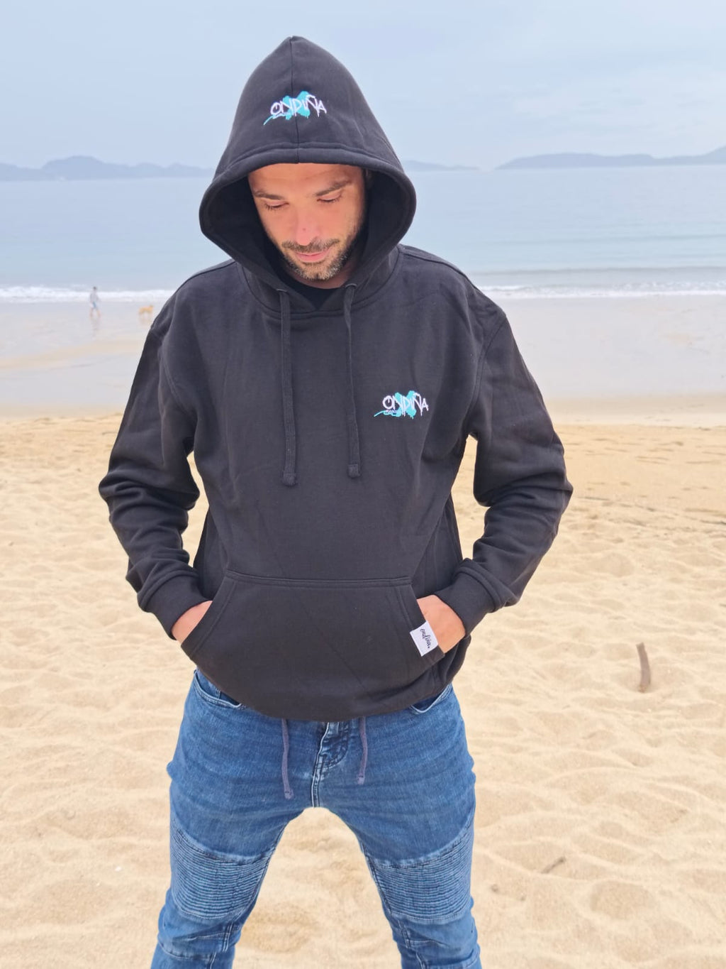 Sudadera con capucha 320g Islas Cíes — Ondiña Rabuda