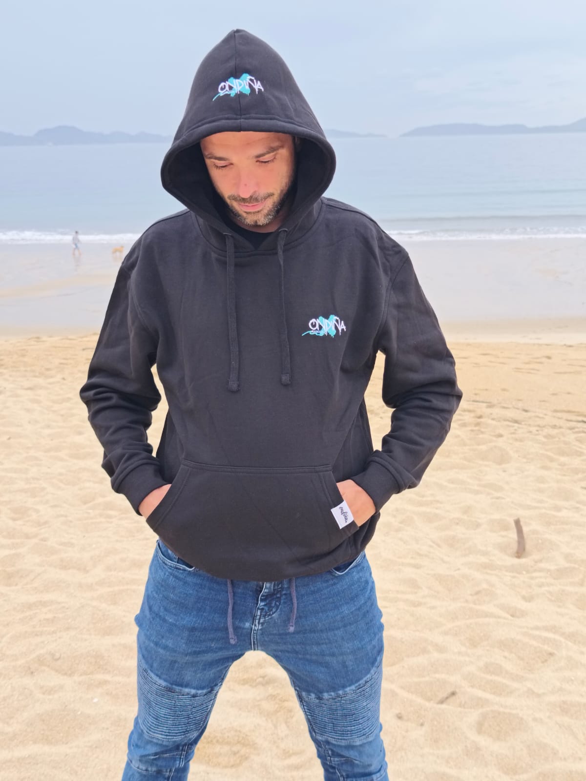 Sudadera con capucha 320g Islas Cíes — Ondiña Rabuda